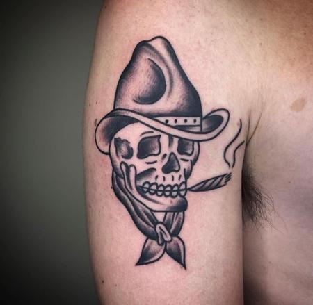 Dayton Smith - Dayton Smith Traditional Skull Cowboy